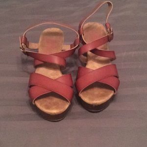 Leather Wedge Sandals